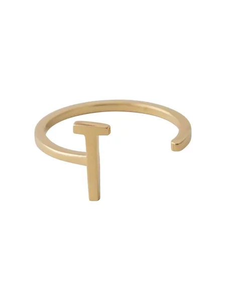 Pozlacený stříbrný prsten Design Letters