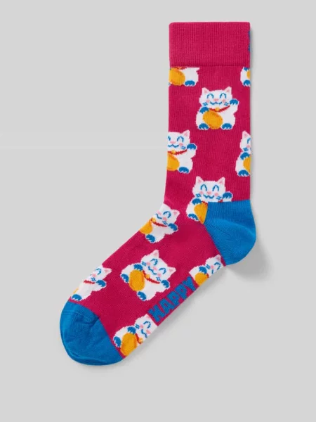 Skarpetki w stylu allover Model Lucky Neko' Happy Socks
