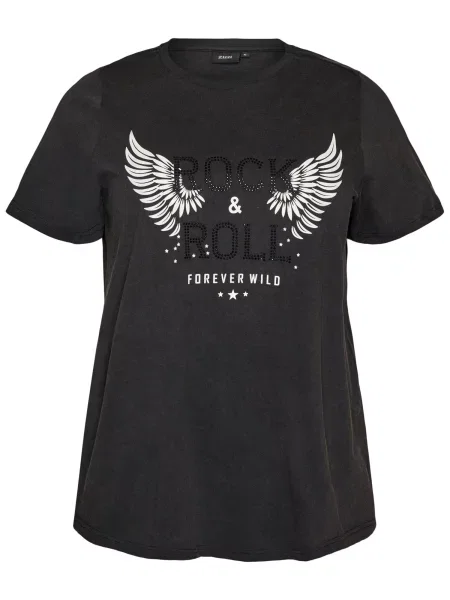 Zizzi Tricou FIONA negru alb