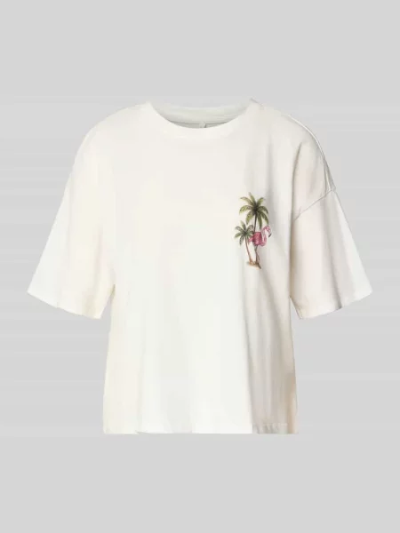Pudełkowy krój t-shirt z czystej bawełny model LUCY' Only biała