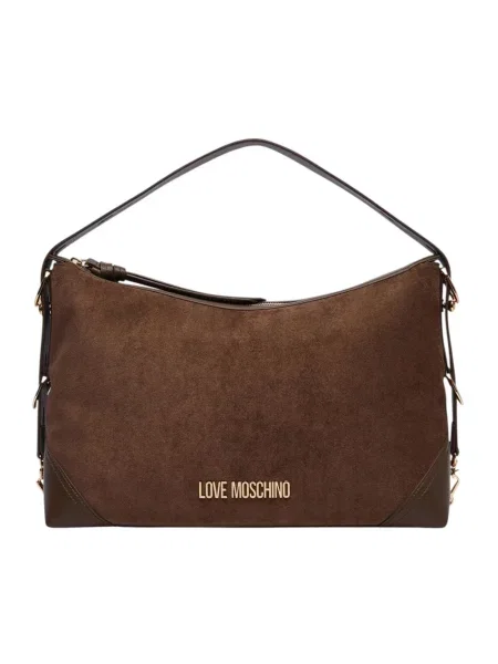 Torebka Love Moschino skórzana brązowa