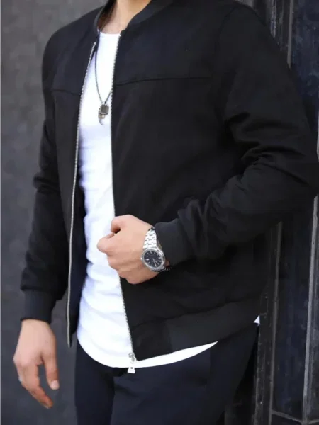 Geacă Dewberry din piele de căprioară negru