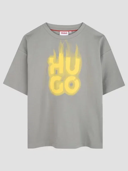 Дитяча Футболка HUGO Kids сірий