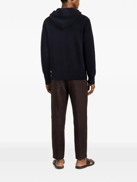Πλεκτό hoodie Orlebar Brown chunky μπλε