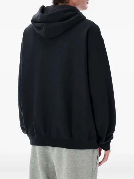 Hanorac din fleece Nike din fleece cu broderie gri