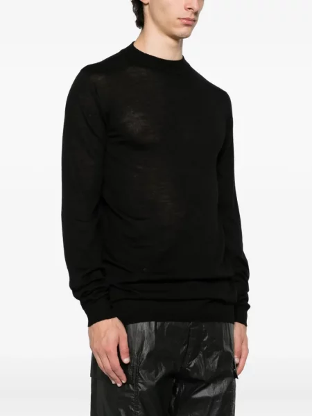 Tricou Rick Owens de lână lung negru