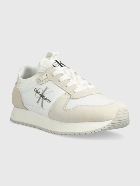 Calvin Klein Jeans Superge RUNNER SOCK LACEUP NY-LTH W bež
