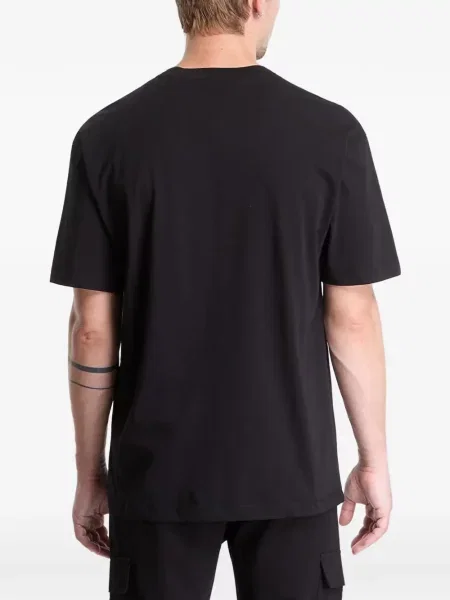 Μπλούζα Ea7 Emporio Armani με αυτόγραφο μαύρο
