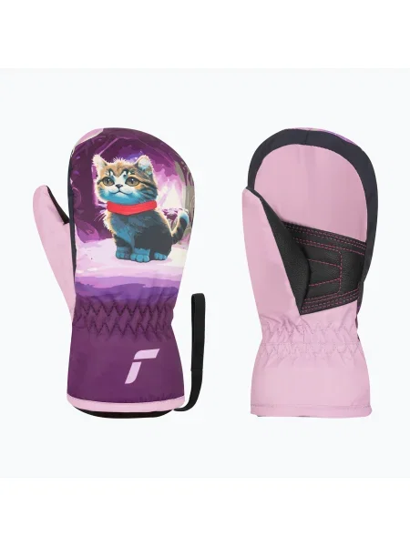 Детски скиорски ръкавици Reusch Scottie Mitten cat виолетово