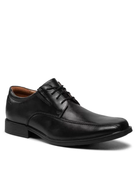 Туфлі Clarks Tilden Walk Black Leather чорні