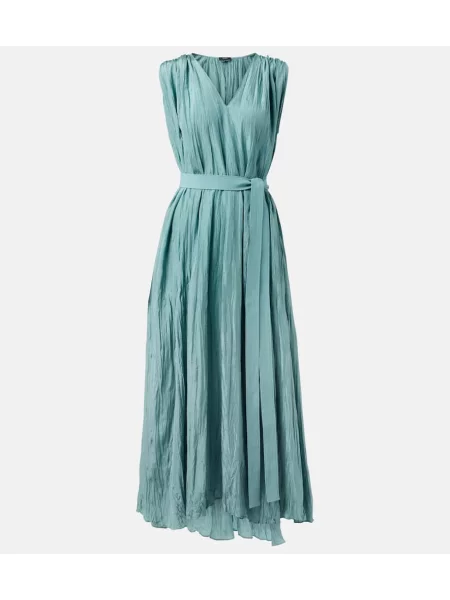 Rochie maxi Joseph de mătase de costum albastru