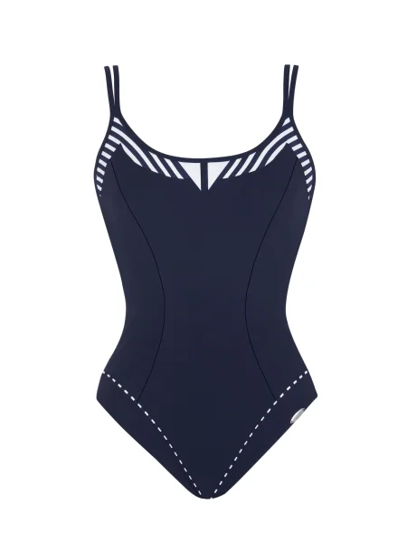 SUNFLAIR Costum de baie întreg bleumarin alb