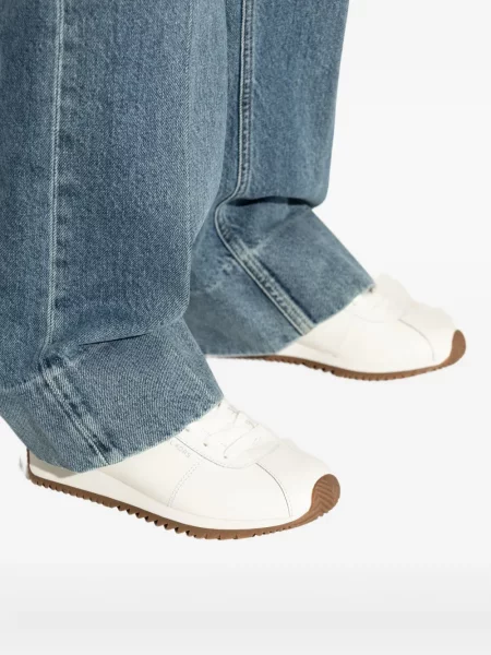 Δερμάτινα sneakers Michael Michael Kors με κορδόνια λευκό
