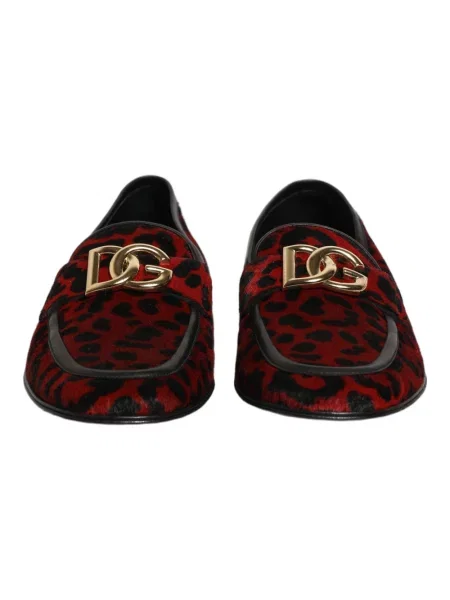 Półbuty Dolce And Gabbana skórzane czerwone