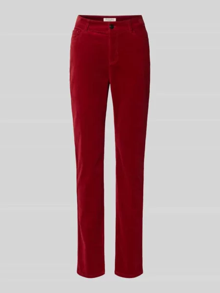 Spodnie sztruksowe o kroju slim fit z 5 Christian Berg Woman