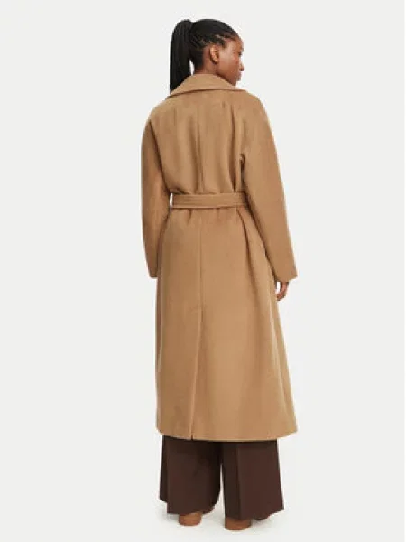 Vlněný kabát Weekend Max Mara hnědý
