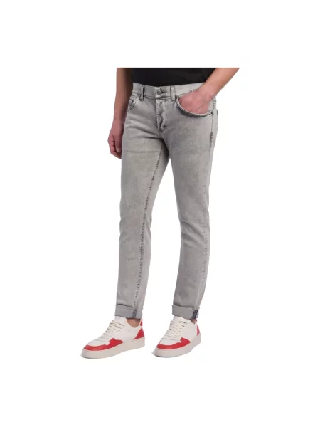Skinny jeansy skinny Dondup szare