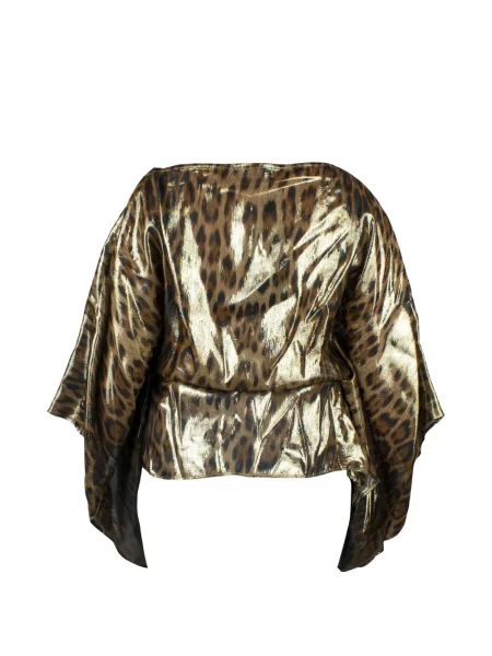 Top Roberto Cavalli cu imagine cu model leopard drapat