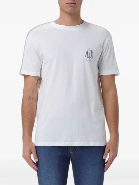 Koszulka Armani Exchange z logo biała