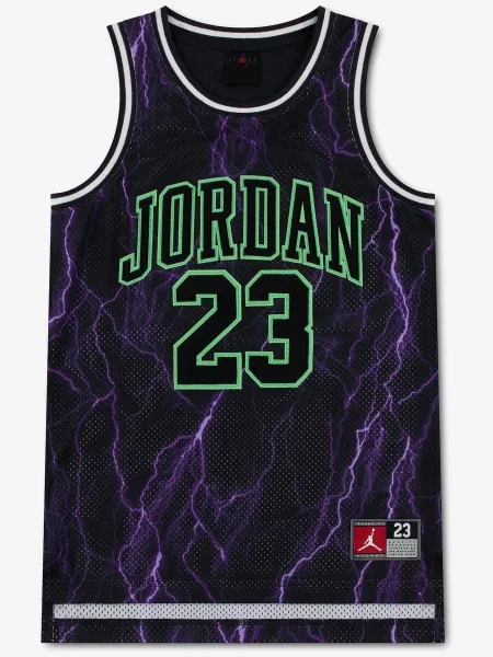 Jordan Tricou verde deschis / mov închis / negru alb