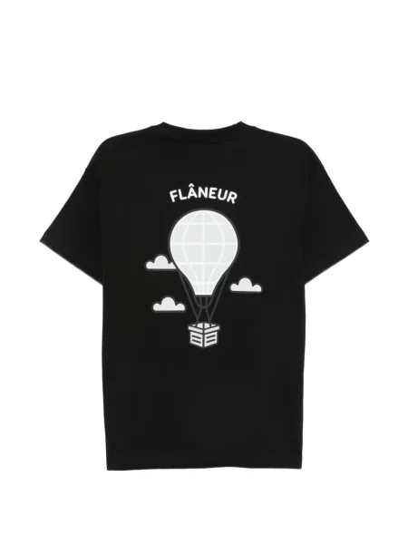 Tricou Flâneur cu imagine negru