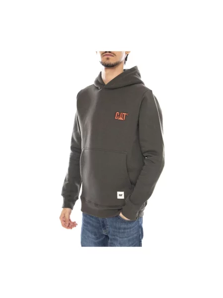 Bluza z kapturem Cat z logo zielona