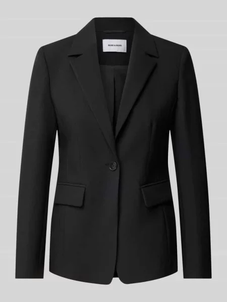 Żakiet o kroju slim fit z z patką More & More czarna