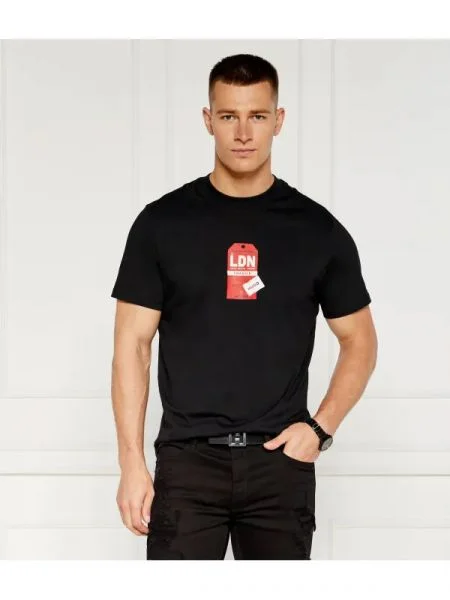 HUGO Tricou DITROSO | Relaxed fit negru
