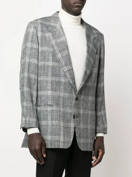 Kostkovaná bunda Pierre Cardin Pre-owned černá