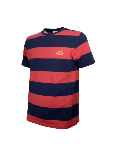 Koszulka Woolrich w paski z paskiem