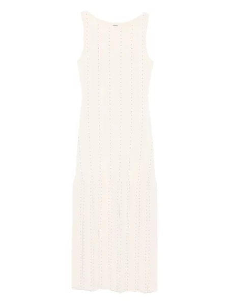 Dzianinowa sukienka midi Sandro z ćwiekami do kolan