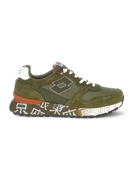 Sneakersy Lotto skórzane zielone