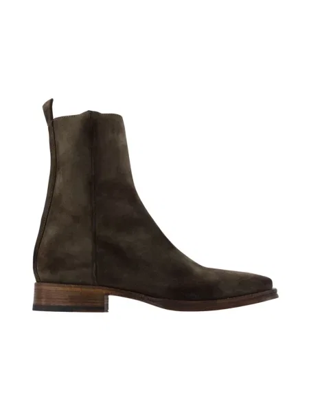 Buty do kostki Acne Studios skórzane brązowe