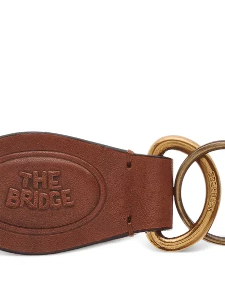 Geantă The Bridge din piele cu autograf maro