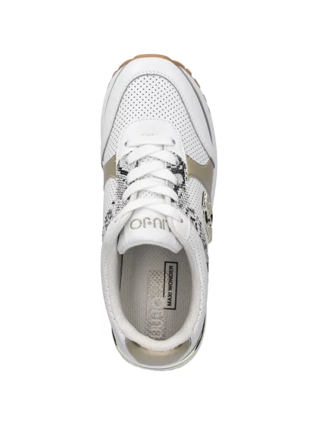Sneakerși Liu Jo cu șireturi din dantelă alb