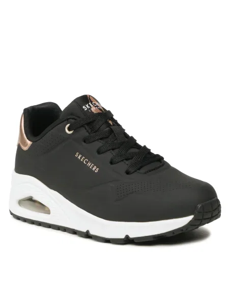 Sportcipő Skechers Golden Air Black Duraleather/Mesh Trim fekete