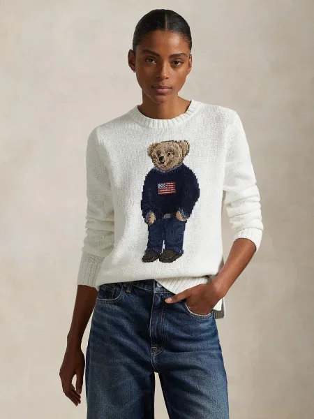 Polo Ralph Lauren Pulover marine / mornarska / rjava bela
