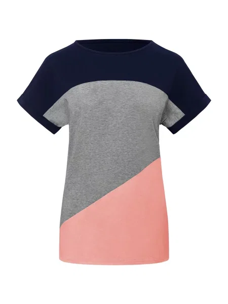 Imily Bela Tricou albastru marin / amestecat / roz gri