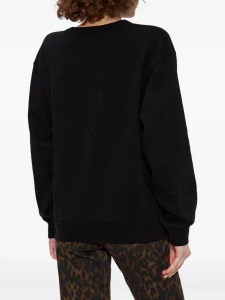 Hanorac Allsaints cu motiv cu inimi negru
