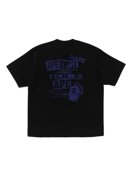 Tricou A Bathing Ape® cu imagine negru