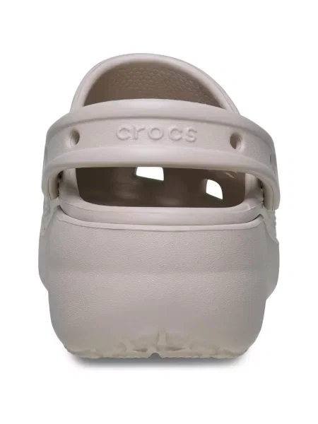 Šľapky Crocs Classic Platform Clog Béžová sivá
