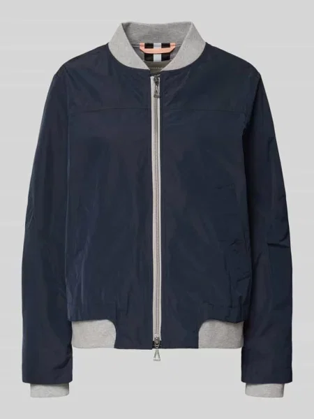 Kurtka bomber z dwukierunkowym zamkiem błyskawicznym Amber & June granatowy