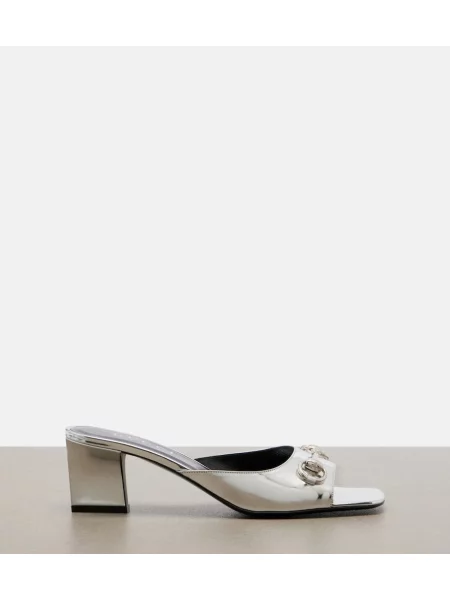 Papuci tip mules Gucci din piele