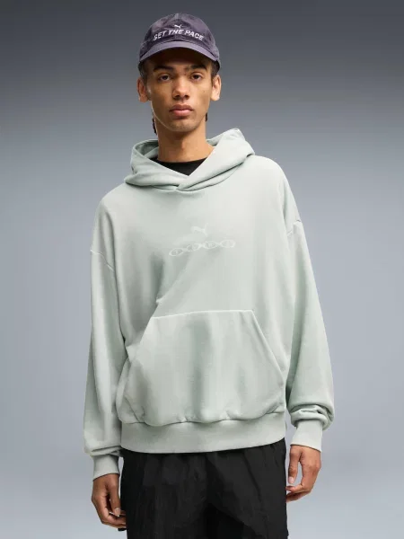 Худи Puma для бега зеленое