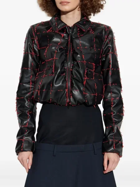 Pikowana kurtka Diesel o krotszym kroju czarna