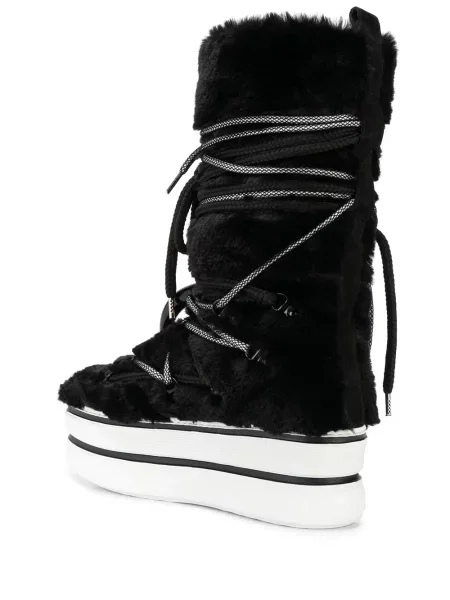 Blană artificială botine Hogan negru