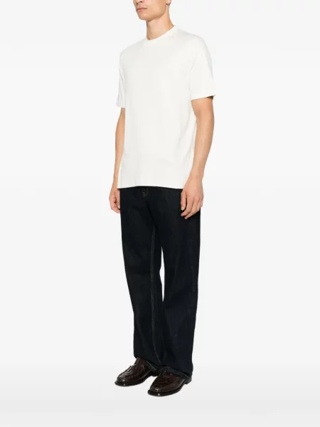 Tricou Canali cu decolteu rotund alb