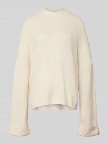 Sweter o kroju regular fit z dodatkiem wełny z alpaki model Liora' Oh April biały