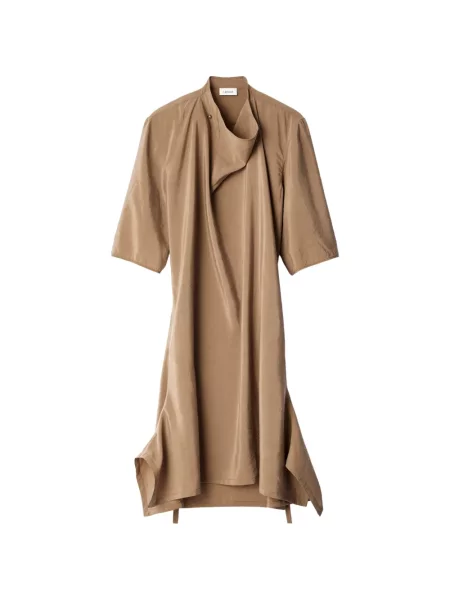 Gulerat rochie Lemaire de mătase maro