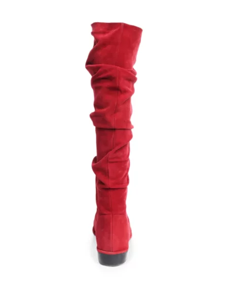 Μπότες Stuart Weitzman σουέτ κόκκινο